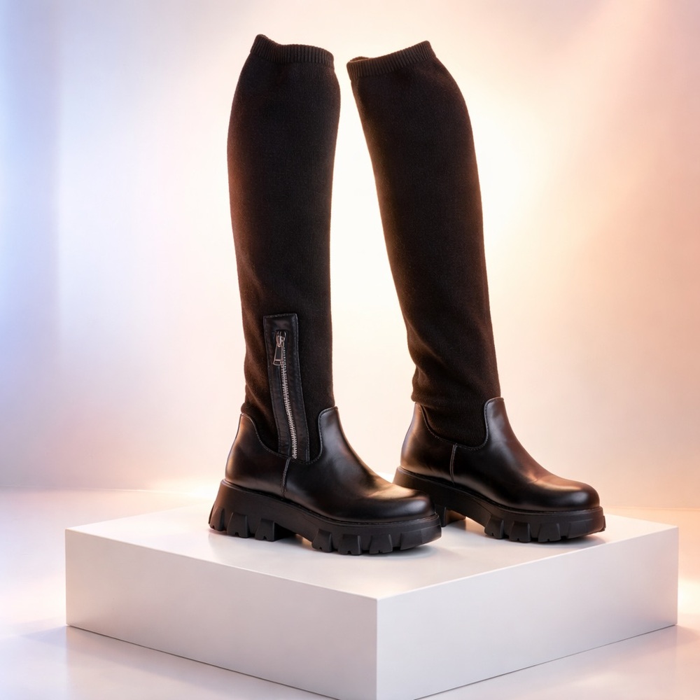 Black Knee-High Women's Boots NEW